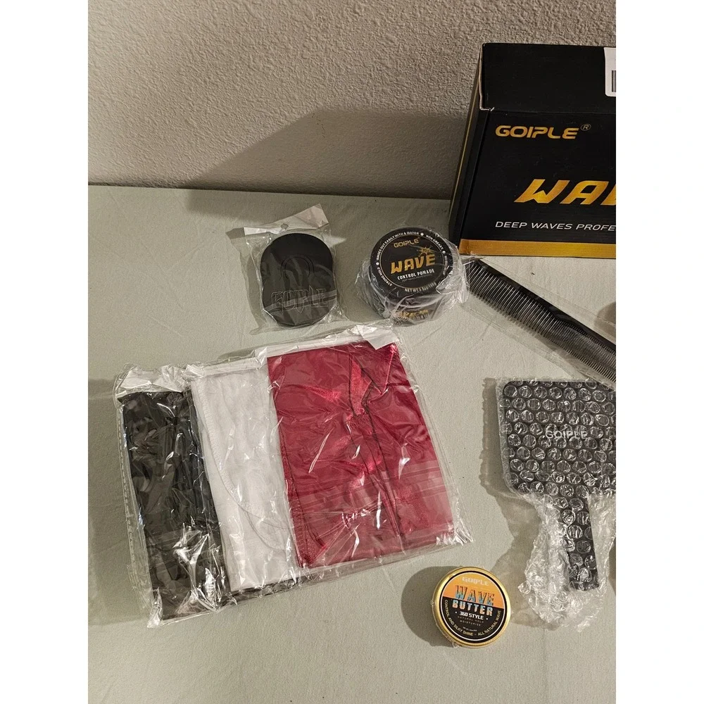 Goiple 360 Style Deep Waves Professional Pomade Set Durags Brush Mirror Kit Men